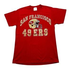 Vintage 80’s San Francisco 49ers Niners T-Shirt Sz Medium Champions' NFL Red